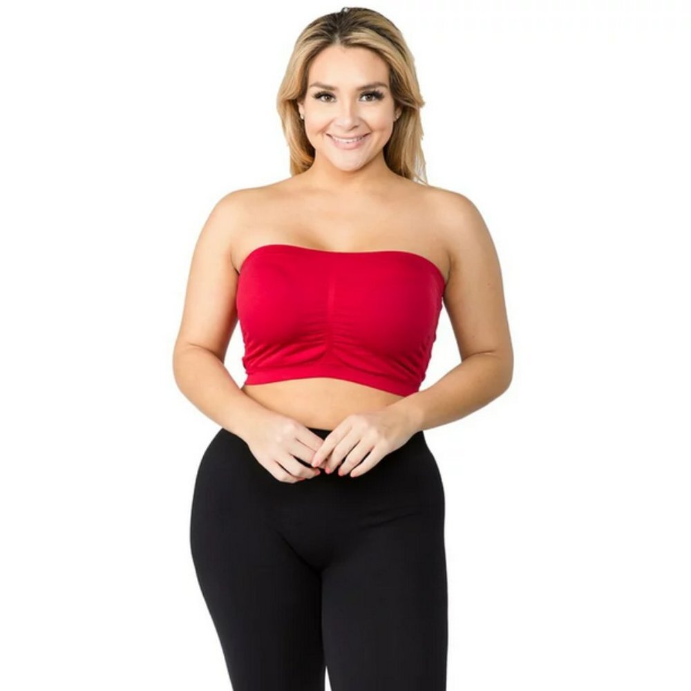3pcs SET Strapless Bandeau Padded Tube Top Bra Stretch Non-slip - Picture 3 of 8